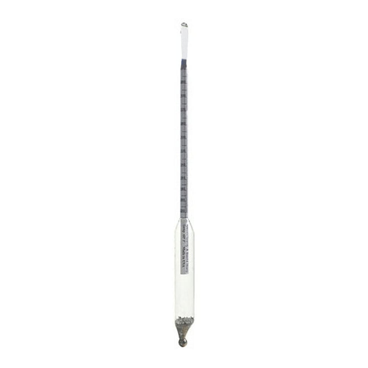 GW2511 Plain Form Salt Brine Hydrometer, Sodium Chloride, 0 to 100% Range, 1° Division