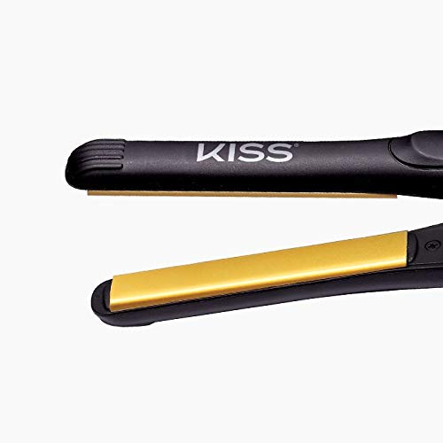 Kiss Products Red Ceramic Tourmaline Flat Iron, 1/2 Inch, 0.86 Pound