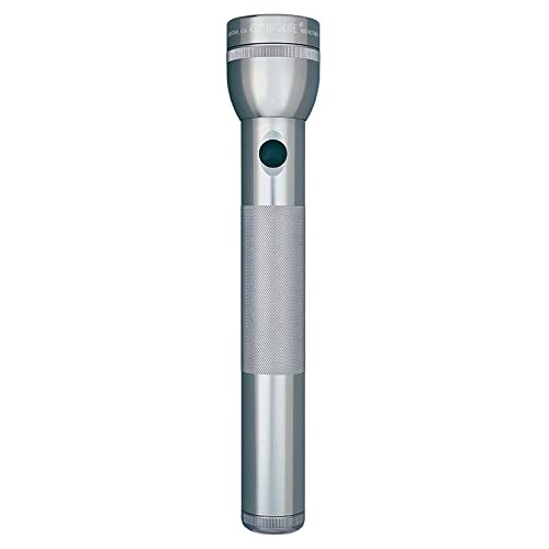 Maglite Heavy-Duty Incandescent 3-Cell D Flashlight, Gray