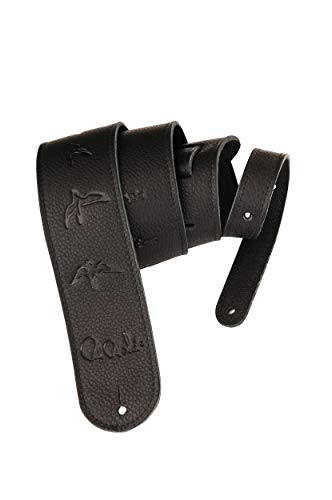 Guitars Leather Birds Guitar Strap, Black (ACC-3119),Green