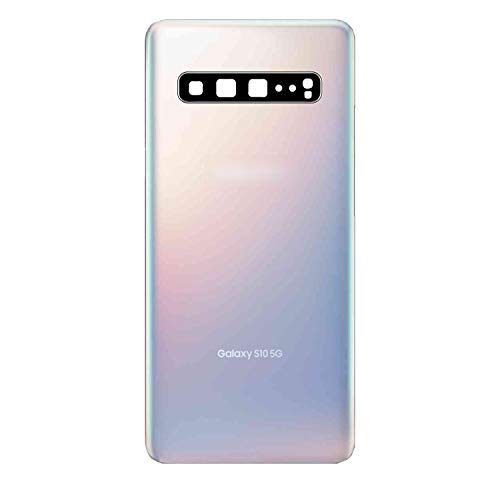 CELL4LESS Back Glass for The SM-G977 Galaxy S10 5G Model Including Camera Frame, Lens, Removal Tool - 5G Model om;y (Crown Silver)