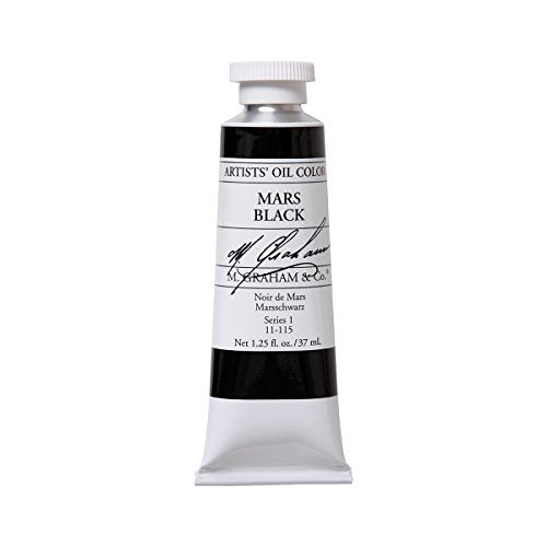 M. Graham Artist Oil Paint Mars Black 1.25oz/37ml Tube