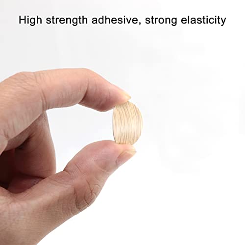 Self-Adhesive Screw Hole Stickers PVC Cover Caps Dustproof for Wooden Furniture Cabinet 21mm 2 Sheets/108 Pcs Light Oak