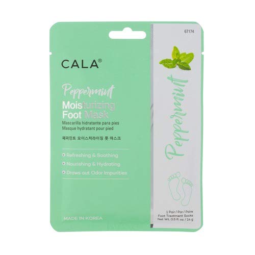 Peppermint moisturizing foot masks 3 count, 3 Count
