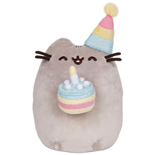 Pusheen Birthday Cake Plush Stuffed Animal Cat, 9.5