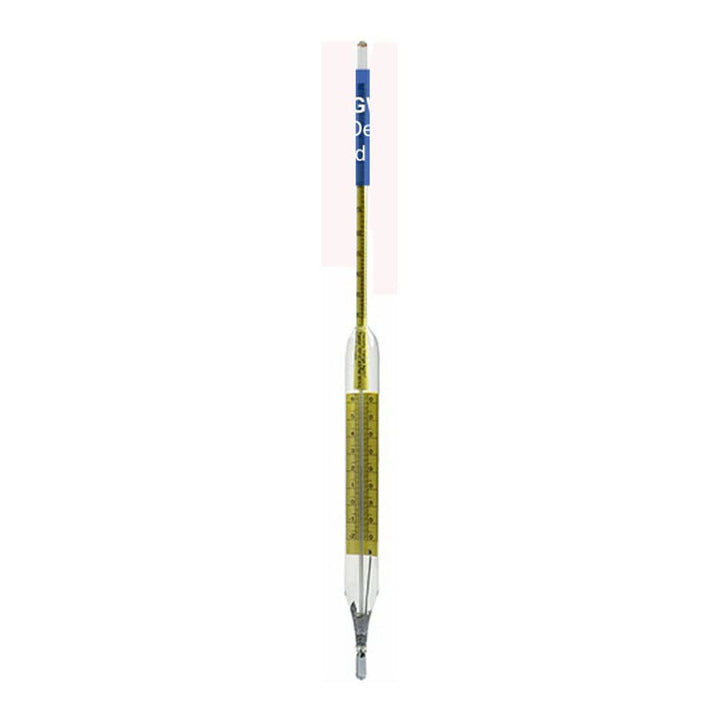 GW2511 Plain Form Salt Brine Hydrometer, Sodium Chloride, 0 to 100% Range, 1° Division