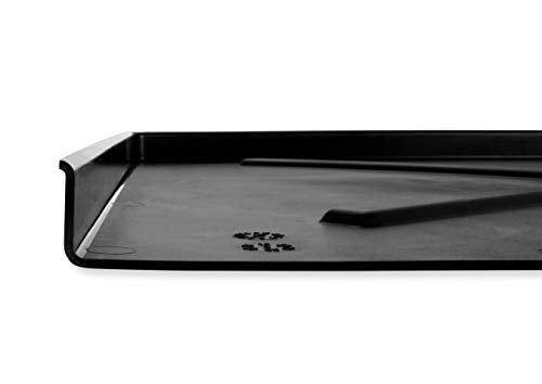 Camco Dishwasher Drain Pan - Protects Floors, Cabinets, Walls & Features Front Opening for Easy Leak Detection - Crafted of Heavy-Duty Polymer - Black, 23-5/8” x 20-1/2” (20602)