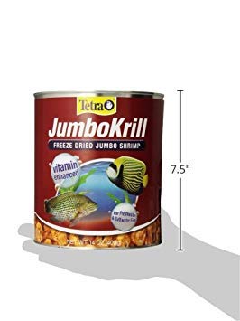 JumboKrill Freeze-Dried Jumbo Shrimp 14 Ounces, Natural Shrimp Treat For aquarium Fish, red (16200)