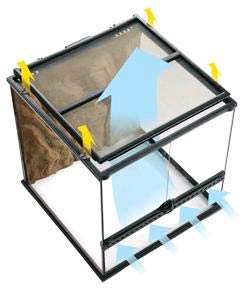 Exo Terra Glass Natural Terrarium Kit, for Reptiles and Amphibians, Small Tall, 18 x 18 x 24 Inches, PT2607A1