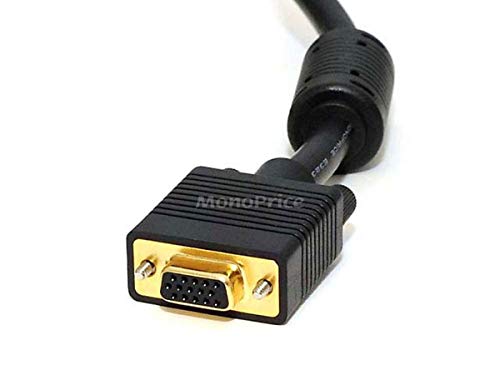 102897 3-Feet Super VGA Male to Female Monitor Cable with Ferrites Black