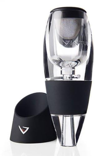 Red Wine Aerator Includes Base Enhanced Flavors with Smoother Finish, Black