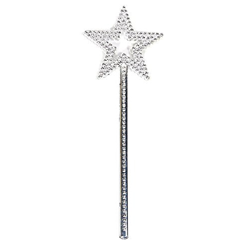 Star Wand,13 Inches Silver Fairy Princess Angel Wand