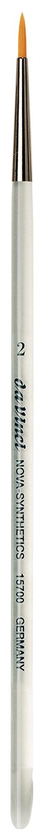 Da Vinci Series 15700 Nail Brush Round Extra Fine Synthetic with Plexiglass Handle, Size 2