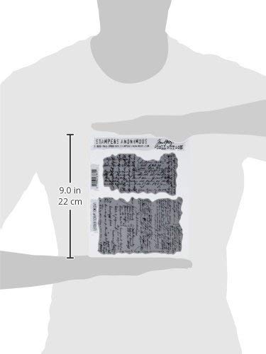 Tim Holtz Cling Stamps 7X8.5, Ledger Script