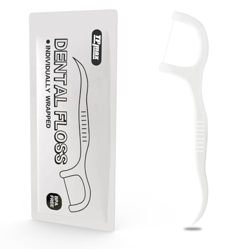 500 Count Dental Flossers Each Individually Wrapped, Floss Singles Bag, Travel Hotel Restaurant Office Car Dental Floss, Floss Picks Oral Care Teeth Clean Flat Wire