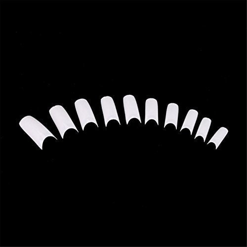 500pcs Lady White French Acrylic Style Artificial False Nails Half Tips