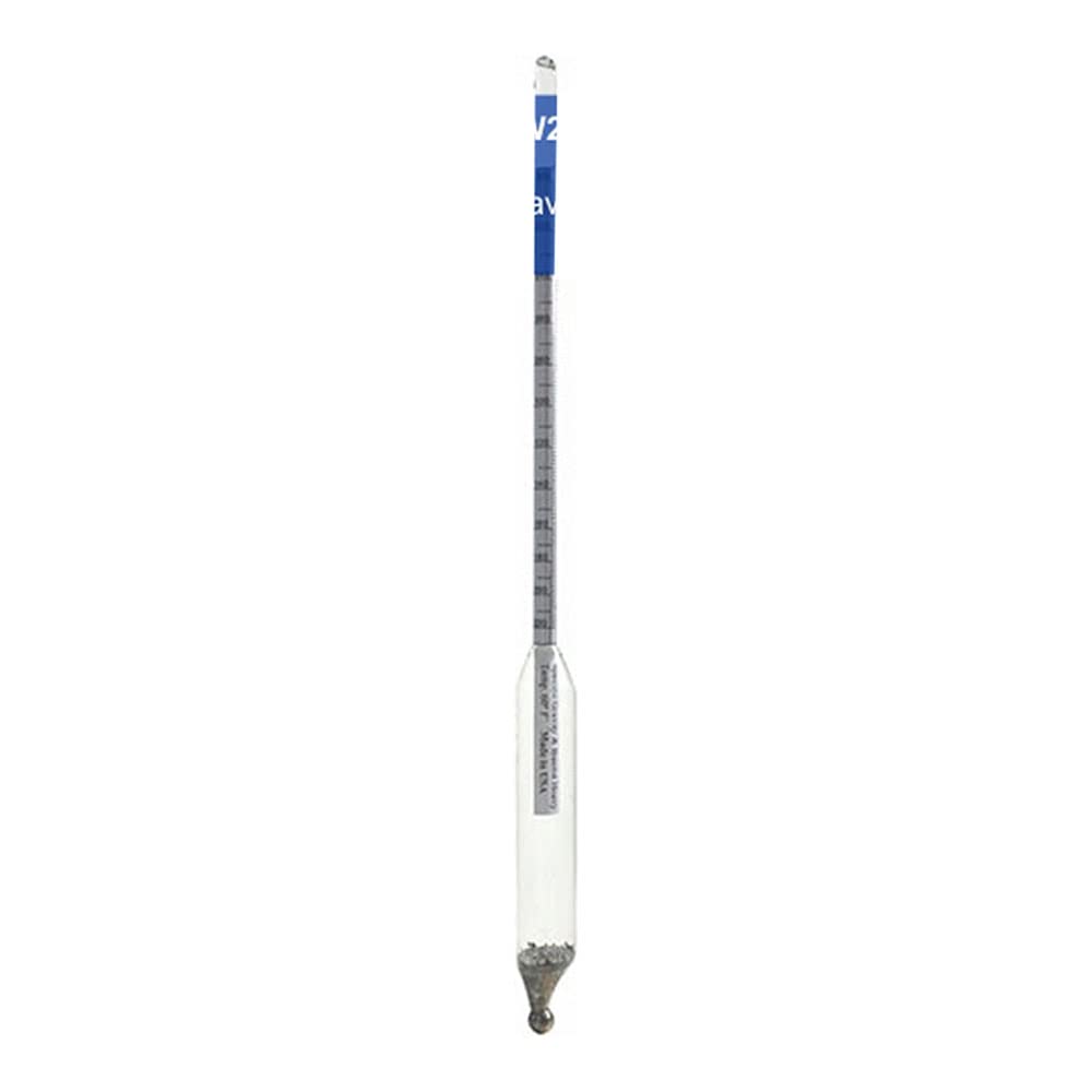 GW2511 Plain Form Salt Brine Hydrometer, Sodium Chloride, 0 to 100% Range, 1° Division