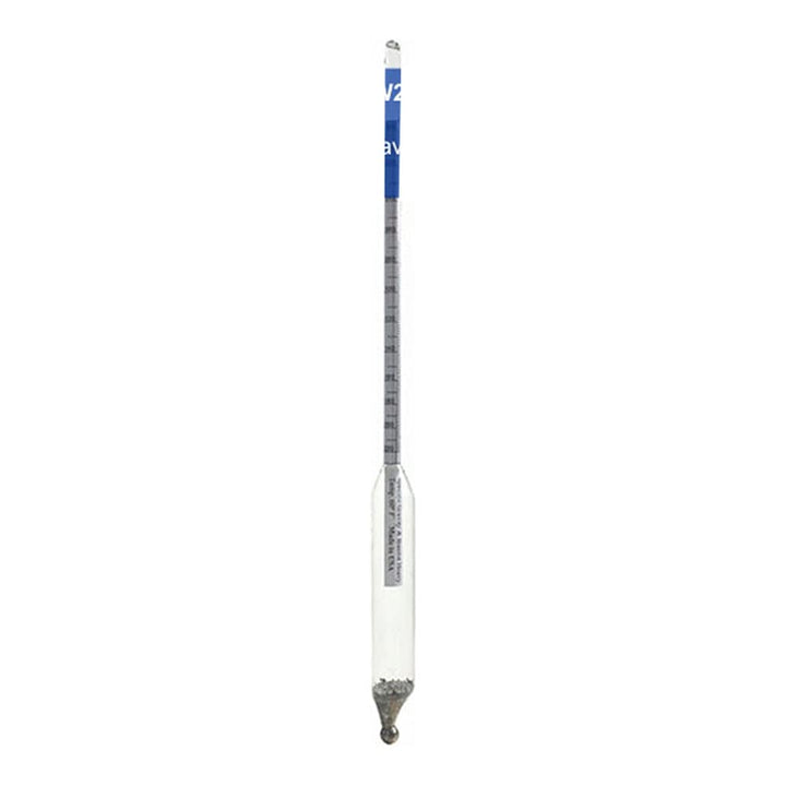 GW2511 Plain Form Salt Brine Hydrometer, Sodium Chloride, 0 to 100% Range, 1° Division