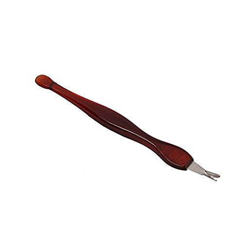 2 Pack Practical Nail Art Tools Pedicure Cuticle Trimmer Dead Skin Callus Removal Fork Brown