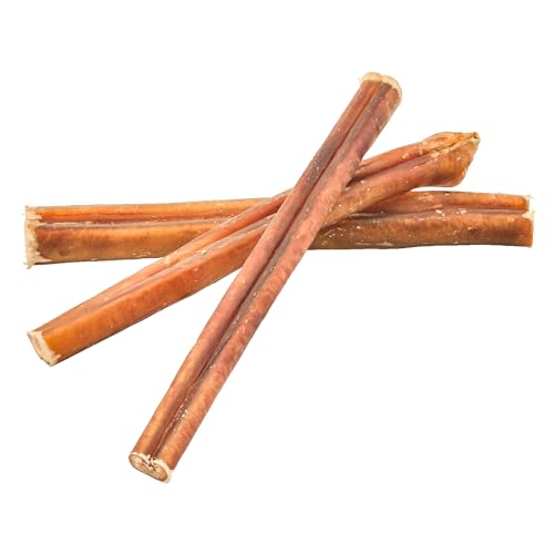 6 Inch Odor-Free Bully Sticks - 20 Count (Pack of 1) - Bulk Bag, Odorless 100% Natural Grass-Fed Beef, Easily Digestible, No Grain or Rawhide, Ideal for Big Breeds