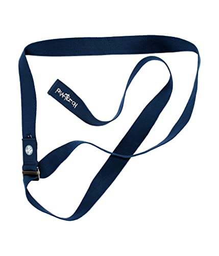 Align Yoga Strap - Lightweight Cotton, Secure, Slip Free Support, Midnight Blue, 1.75 Inch Wide, 8 Feet (244cm)