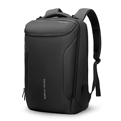Business Backpack for Men, Waterproof High Tech Backpack with Sport Car Shape Design and USB Charging Port, Travel Laptop Backpack Fits 17.3 Inch Notebook