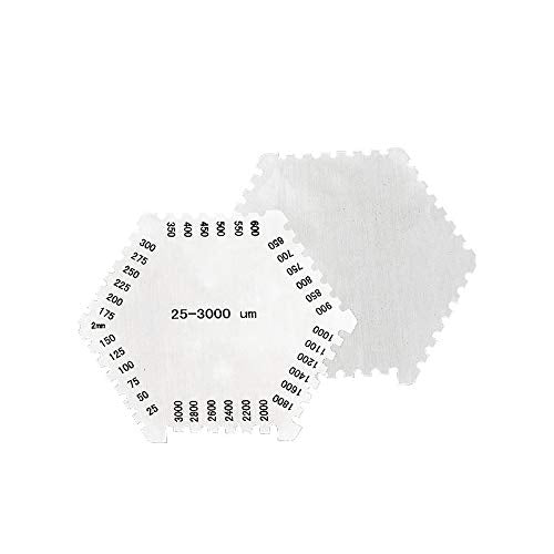 Wet Film Comb 25-3000um Wet Film Thickness Gauge High Precision Hexagon with Storage Case