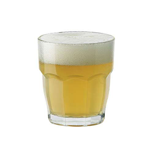 Rock Bar Stackable Juice Glasses – Set Of 6 Dishwasher Safe Drinking Glasses For Soda, Milk, Coke, Beer, Spirits – 6.75oz Durable Tempered Glass Water Tumblers For Daily Use