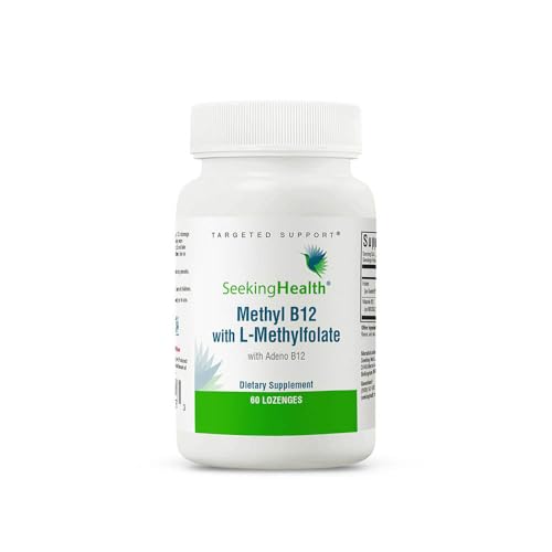 Methyl B12 with L-Methylfolate - MTHFR Support Supplement - Methylation Support Supplement - Lozenges to Support Brain Health & Energy - 60 Lozenges