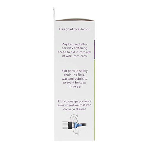 Ezy Dose Ear and Ear Wax Cleaner for Humans, Includes 10 Saline Packs, Syringe with Tri-Stream Tip, Safe and Antibacterial, BPA Free Ear Cleaning Solution