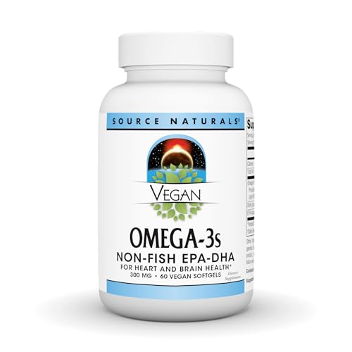 Vegan Omega-3s, Non-Fish EPA-DHA, for Heart and Brain Health Support* 300 mg - 60 Vegan Softfgels