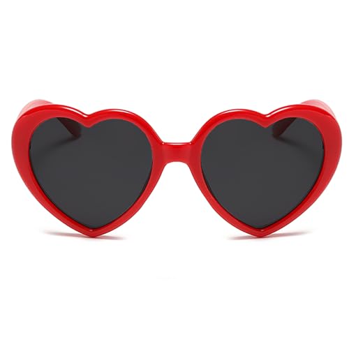 Armear Women Fashion Oversized Heart Sunglasses Retro L