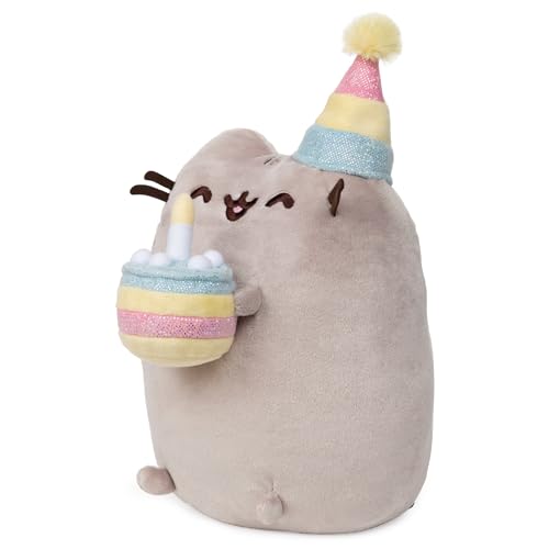 Pusheen Birthday Cake Plush Stuffed Animal Cat, 9.5