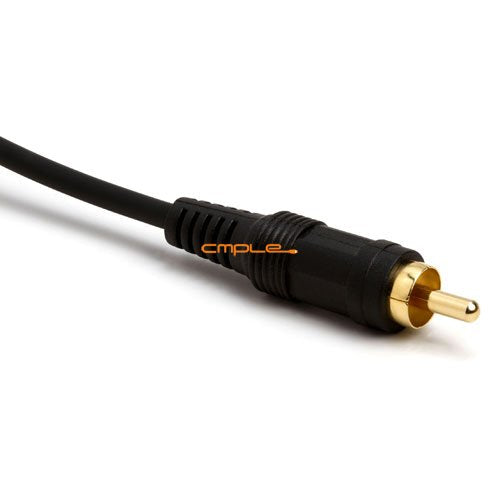 Cmple - 6ft Black Audio Cable 3.5mm 1/8 inch Mono Male 