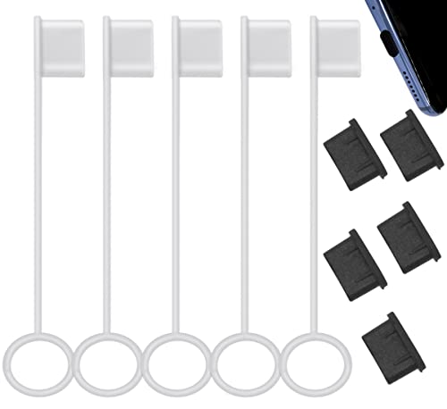 CKANDAY 5 Pieces USB C Cable Cover with 5 Pack USB C Du