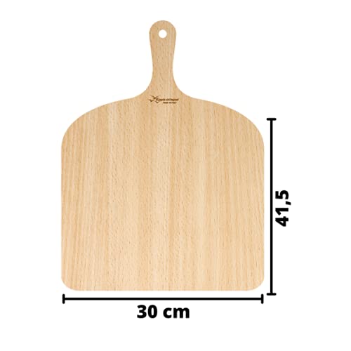 Birchwood Pizza Peel, 16 by 12-Inch,Silver/Brown