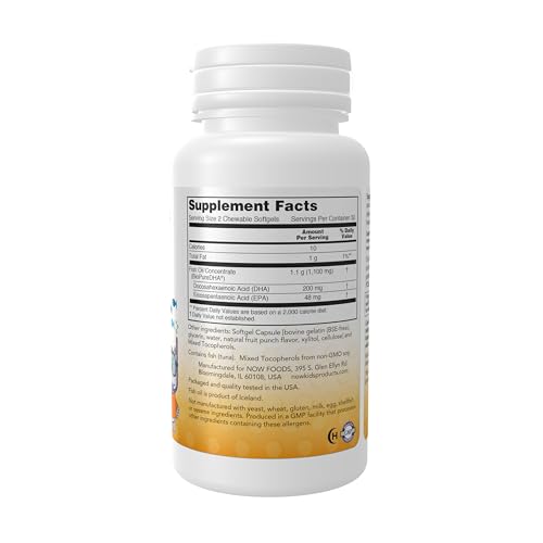 NOW Foods Supplements, DHA Kids 100 mg, Supports Brain 