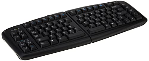 GTN-0099 V2 Adjustable Ergonomic Keyboard -- PC Only (USB &amp; PS2) Black