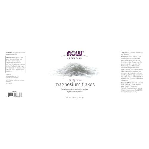 NOW Foods Solutions, Magnesium Flakes, 100% Pure, from 