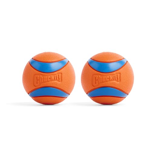 Ultra Ball Dog Toy - Medium Bouncy Fetch Balls For Dogs 20-60 lbs - Made from Durable Rubber - Floating Water Pet Toys - Size Medium - 2.5-inch Diameter - Pack of 2