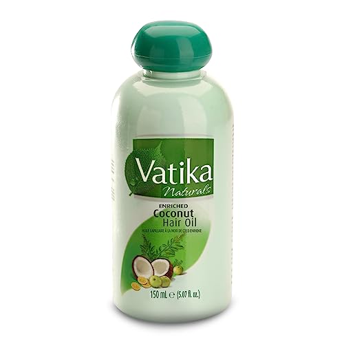 Vatika Naturals Coconut Hair Oil with Henna, Amla, Lemon & 5 Herbs - Nourish & Strengthen Hair & Scalp for Healthy & Radiant Hair for Kids, Women & Adults - 5.07 Fl Oz (Pack of 1)