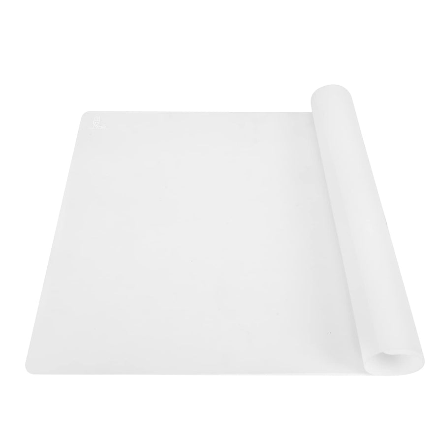 Thick Silicone Counter Mat Large 23.4by15.6, Heat Resistant Mat for Kitchen Table/Countertop Protector/Non Stick Pastry Baking Mat Placemats, Silicone Mat for Crafts Kids, Super Kitchen Clear