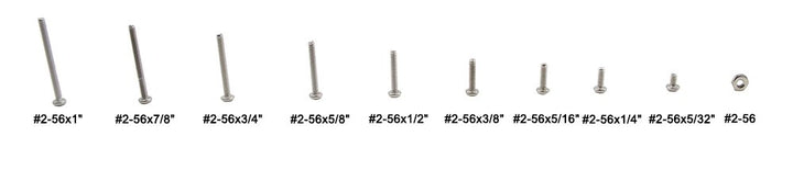 #2-56 UNC Stainless Steel Phillips Pan Head Machine Screws Nuts Assortment Kit (#2-56UNC)