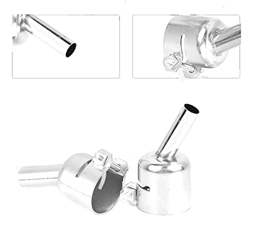 Heat Gun Resisting Nozzles, 6Pcs Oblique Nozzle, 861DW Hot Air Gun Soldering Station Accessories, for The Traditional 850850A 852852D 852D + 950 and Air Pump Type Hot Air Desoldering Station