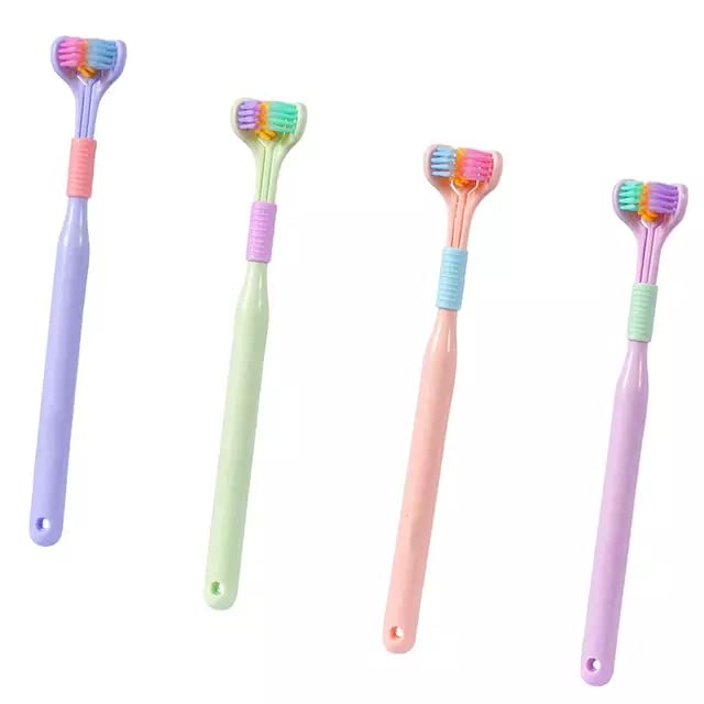 Purple 3-Sided Triple Angle Toothhugger Training Toothb