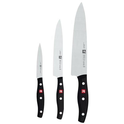 Twin Signature 3-pc German Knife Set, Razor-Sharp, Made in Company-Owned German Factory with Special Formula Steel perfected for almost 300 Years, Dishwasher Safe