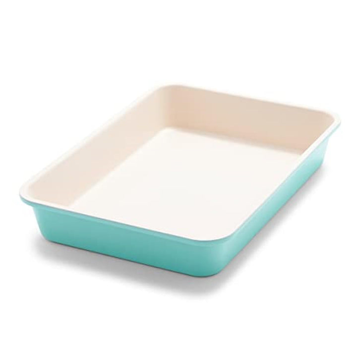 Bakeware Healthy Ceramic Nonstick, 13 x 9 Rectangular Cake Baking Pan, PFAS-Free, Turquoise