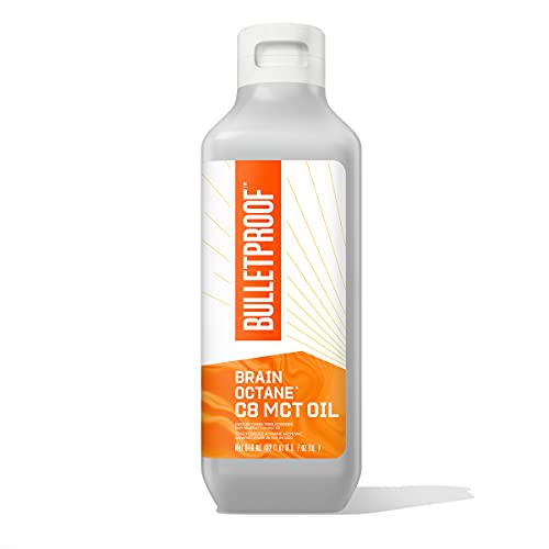 Brain Octane C8 MCT Oil, 32 Ounces, Keto Supplement for Sustained Energy and Fewer Cravings