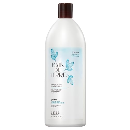 Jasmine Moisturizing Conditioner, Rich Hydration for Dry Hair, with Argan &amp; Monoi Oils, Paraben-Free, Color-Safe, Vegan, 33.8 Fl Oz