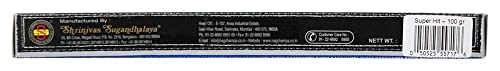 SUPERHIT100GM Super Hit Incense, Case of 6/100 GM, Black